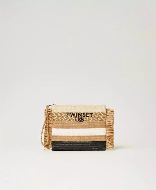 Slaměná clutch kabelka s třásněmi TWINSET